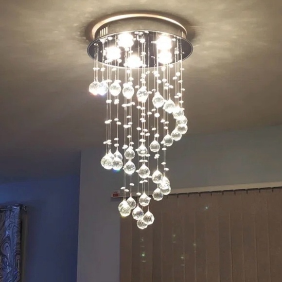 Wade Logan Silver Crystal Chandelier - Picture 7 of 7